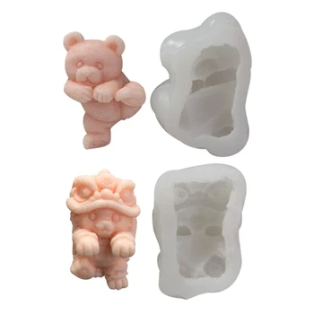 3D Формы для кубиков льда Медведь Кошка Многоразовые Силиконовые формы для конфет, шоколада, мыла 3D Форма для кубиков льда Форма для кубиков льда в форме медведя