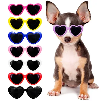 8 цветов Pet Heart Glasses Модные Солнцезащитные очки для домашних животных Уход за домашними животными для Собак Кошка Йорки Тедди Чихуахуа Декор для Волос Зоотовары