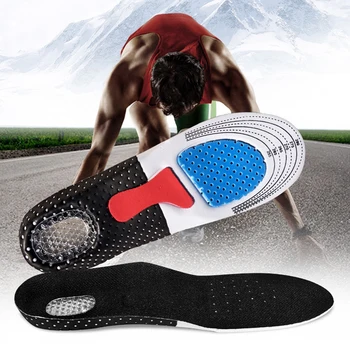 Спортивные Стельки из силиконового геля для бега для мужчин и женщин для подошвы обуви, Ортопедическая прокладка, Массажирующая амортизацию, Супинатор