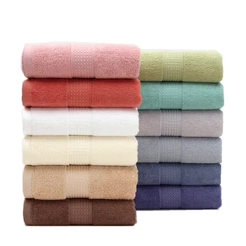 100% Хлопковое однотонное банное полотенце для взрослых, Высокоабсорбирующее полотенце для лица, Пляжное полотенце, Быстросохнущие Толстые наборы полотенец для ванной комнаты