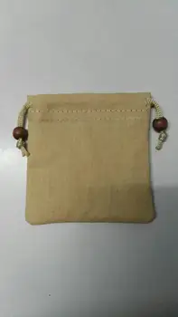 100шт хлопчатобумажная сумка для ювелирных изделий на шнурке нестандартного размера 9 * 9 см, подарочный мешочек с двойной вышивкой и бисером (как на основной картинке)