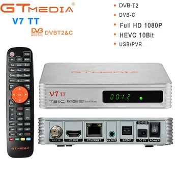 1080P GTMEDIA V7 TT Декодер наземного телевидения Full HD DVBT2 Поддержка DVB-T/T2/Кабель/J.83B H.265 DVB-C Цифровой USB Wifi