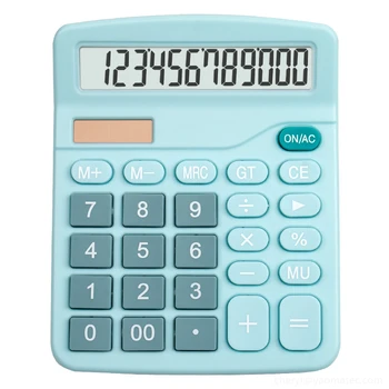 12-значный Солнечный калькулятор с двойным источником питания Студенческие цифры Электронные Калькуляторы с большим экраном Финансовые инструменты для домашней школы