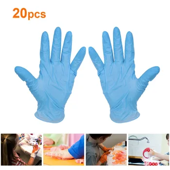 20 шт. Детские Одноразовые перчатки, Эластичные латексные перчатки, Гигиенические защитные перчатки для рисования или выпечки продуктов
