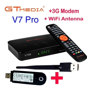 20 шт./лот GTmedia V7 Pro Комбинированный dvb-t2 dvb-s2 Спутниковый ресивер H.265 PowerVu Biss Ключ Ccam Newam Youtube USB Wifi 1080P V7 Pro