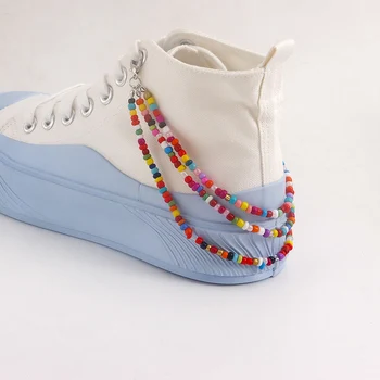 2022 Модная Обувь Шарм Y2K Разноцветные Бусины Цепочки для обуви Для женщин, Украшения для девочек, Аксессуары для фруктов, Название тренда, Ювелирные изделия для вечеринок