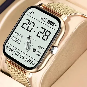 2022 Новые 1,69 Дюймовые Смарт-часы Для Женщин, Пульсометр IP67, Водонепроницаемые Мужские Фитнес-Трекеры Для Realme C25s Oppo Reno Ace Xiao