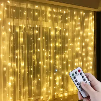 3 М светодиодные Рождественские сказочные гирлянды, USB пульт дистанционного Управления, Гирлянда-гирлянда на окно, Новогоднее Рождественское украшение для дома на открытом воздухе