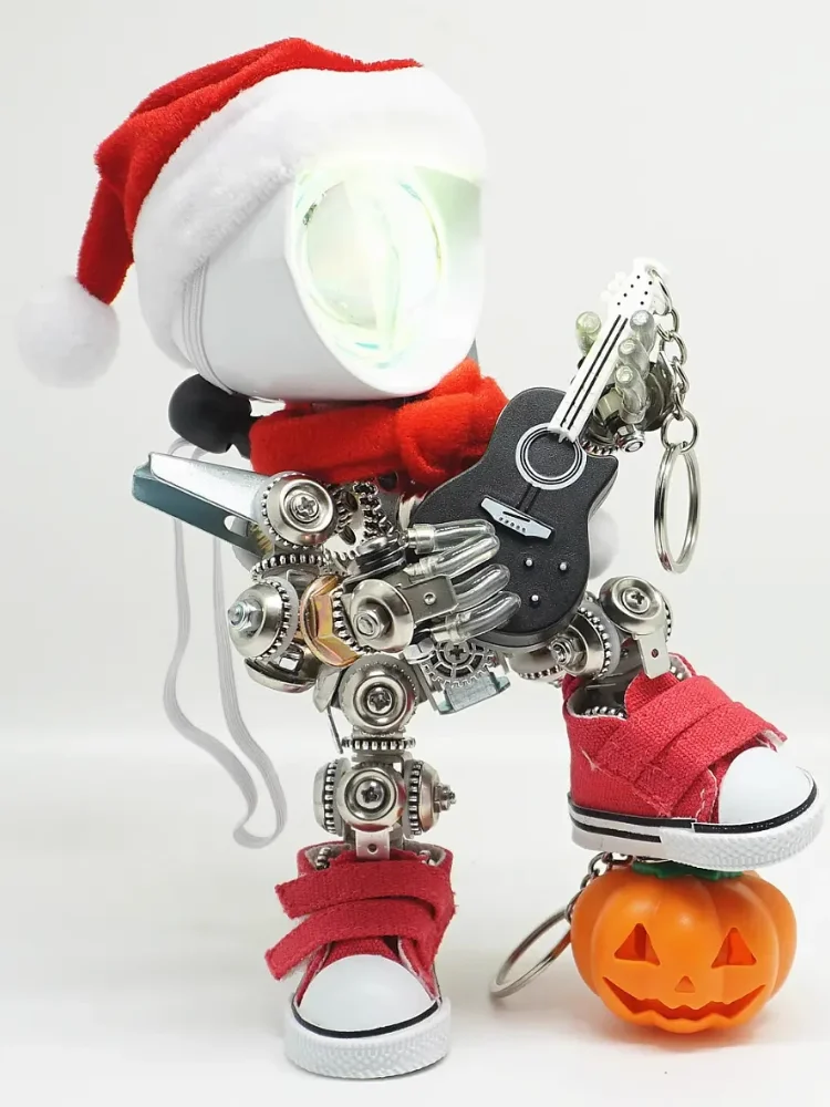 3D DIY Механический Дизайн детского персонажа Красочный Ночник Металлический Винт В Сборе Строительный блок Украшения - 0