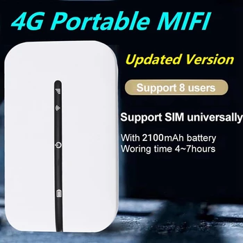 4G Mifi WiFi Маршрутизатор 150 Мбит/с, WiFi Модем, Автомобильный мобильный Wi-Fi, Беспроводная точка доступа, Беспроводной Mifi со слотом для sim-карты