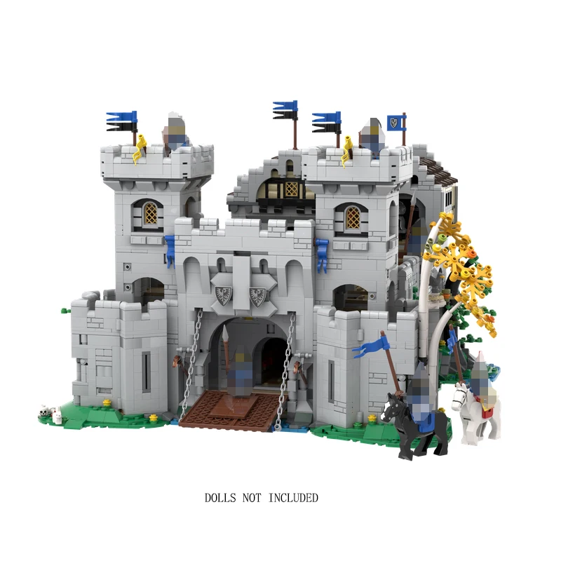 5300 шт. + MOC Рыцарский замок-Модульное расширение, вид на улицу, строительные блоки, Классические архитектурные игрушки, кирпич, детский подарок - 1