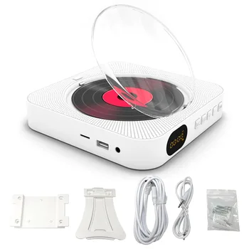 CD-плеер Bluetooth Динамик Стерео Портативный светодиодный экран Настенный CD-плеер с ИК-пультом дистанционного управления FM-радио