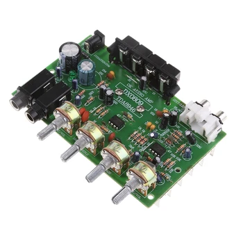DX0809 Двухканальная плата Усилителя мощности 60 Вт Hi-Fi Стерео Аудио Усилитель Мощности Комплект Платы регулировки громкости и тона
