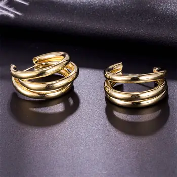 IFMIA панк золото цвет круг сплав серьги для женщин винтажные геометрические серьги богемные ювелирные изделия 