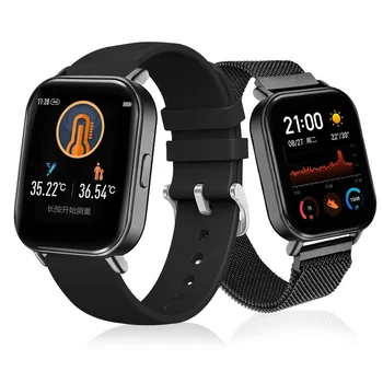 KUNHUANG New Y66 Умный браслет для измерения температуры тела, пульса, артериального давления, шагов, водонепроницаемые спортивные смарт-часы Bluetooth
