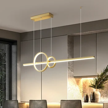 Moderne Led Opknoping Kroonluchter Voor Keuken Eetkamer Minimalistische Ontwerp Suspension Hanglamp Tafel Home Decor Lichtpunt