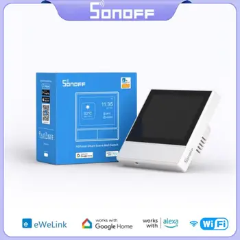 SONOFF Wifi NS Панель Белый Умный Настенный Выключатель ЕС/США Умный Дисплей Термостата Управление Переключателем С eWeLink Alexa Google Home