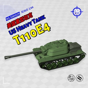 SSMODEL 64529 V1.7 1/64 3D печатная модель из смолы Kit US T110E4 Heavy Tank