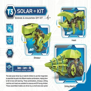 Stem Toys Развивающие игрушки 3 В 1, Игрушки-роботы на солнечной батарее, Научный набор, Блоки на солнечной энергии, игрушки для мальчиков 8-10 лет