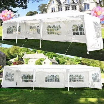 SUGIFT 10 'x30' Шатер для свадебной вечеринки Открытый тент с 5 боковыми стенками Белый открытый тент навесы палатки для вечеринки