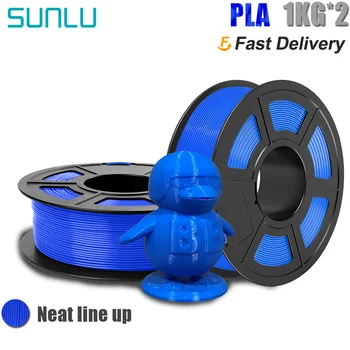 SUNLU PLA Материал 2 Рулона 1,75 мм 1 кг/2,2 фунта 3D Принтер Заправка 100% Аккуратная Намотка Без Пузырьков Защита окружающей среды Для Детей