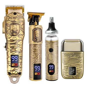 surker электрический триммер для волос 658 USB перезаряжаемая машинка для стрижки волос, машинка для стрижки органов носа, набор бритв для ухода за мужчинами