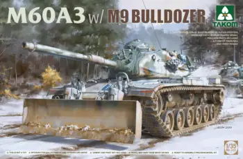 TAKOM 2137 1:35 M60A3 с пластиковой моделью бульдозера M9