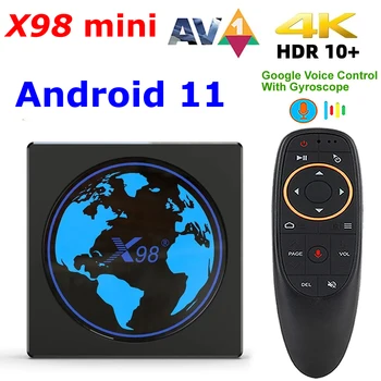 X98 мини Android 11 TV Box Amlogic S905W2 4G RAM 64GB ROM Телеприставка 5G Двойной WIFI AV1 HDR 10 + BT 4K Медиаплеер Youtube