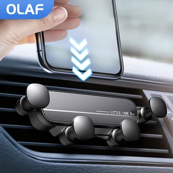 Автомобильный Держатель телефона Olaf Gravity с вентиляционным отверстием, подставка для мобильного телефона в автомобиле, поддержка GPS Для iPhone 13 12 Pro Xiaomi Samsung