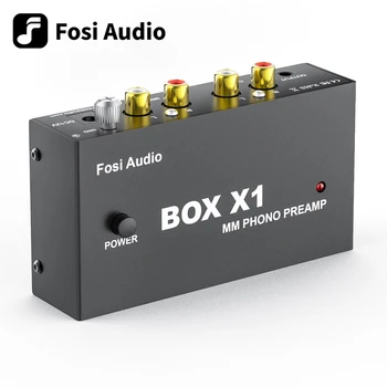 Аудиобокс Fosi X1 Phono Предусилитель для Проигрывателя, Фонографический Предусилитель, Мини Стерео Аудио HiFi С Усилителем для наушников