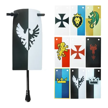 Большие рыцарские флаги для замка, Рыцарский Флагман, Военачальники Римской пехоты, Квадратный Военный Замок, Рыцарь, Здание из кирпича