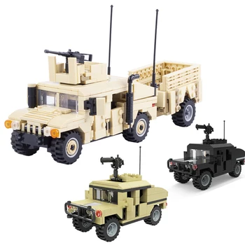Военная бронированная машина MOC, строительные блоки, внедорожный Hummer M1151, модель армейского автомобиля, Классические кирпичи, развивающие игрушки, подарок для детей