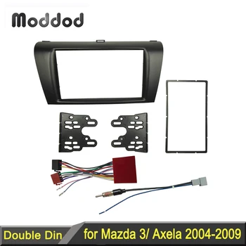 Двойная стереопанель 2 Din GPS DVD для MAZDA 3 Axela Комплект для установки приборной панели Рамка автомобильного плеера с ISO жгутом проводов