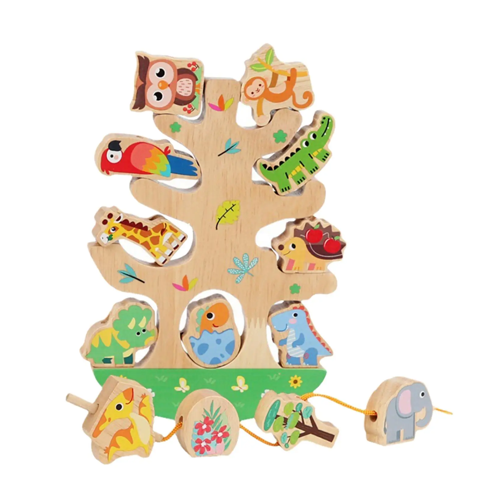 Деревянные игрушки для укладки животных Игрушки Монтессори для мальчиков и девочек на День рождения - 2