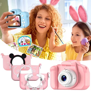 Детская камера 1080P HD Видео Цифровой 2-Дюймовый цветной дисплей Мини Детская игрушка для фотосъемки на открытом воздухе Рекомендуем