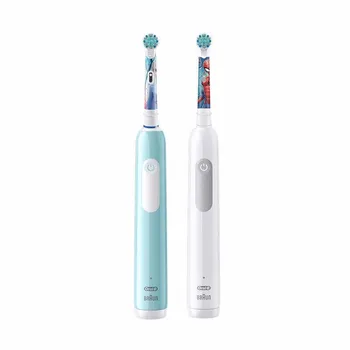 Детская Электрическая зубная щетка Oral B Pro 1 3D, Перезаряжаемая Зубная щетка, Таймер на 2 минуты Для 8+ Человек В период замены зубов