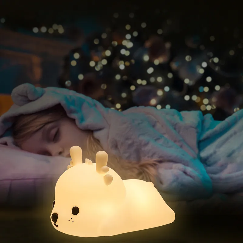 Детский ночник, Милая светодиодная дорогая лампа, декор комнаты, Luminaria, Перезаряжаемый таймер, прикроватная лампа для спальни, детский подарок на Новый Год - 3