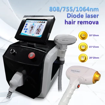 Диодный лазер 755 808 1064 нм, машина для удаления волос с несколькими длинами волн, Охлаждающая головка, Безболезненный Лазерный Эпилятор, Удаление волос на Теле и лице