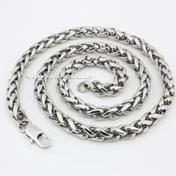 Доступно мужское ожерелье-цепочка 5D017 из нержавеющей стали 316L 11 длин, диаметр 5,0 мм, длина от 16 до 36 дюймов