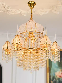 Европейская хрустальная люстра в стиле ретро K9, Американские потолочные люстры, светильники, Подвесные светильники для потолка, домашний декор комнаты Casa