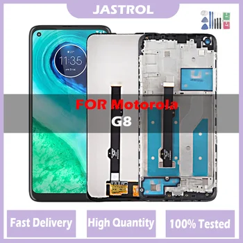 ЖК-дисплей Для moto G8 ЖК-дисплей с сенсорным экраном XT2045-1 XT2045-2 XT2045-5 Цифровой преобразователь для Motorola Moto G8 Дисплей с рамкой