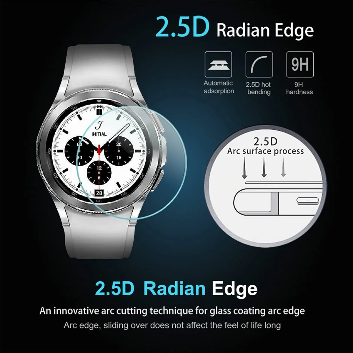Закаленное стекло для Samsung Galaxy Watch 5 4 40 мм 44 мм/watch5 pro 45 мм Защитная пленка для экрана Sansung Watch 4 Classic 42 мм 46 мм - 2