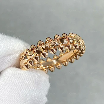 Классическое французское кольцо с заклепками из стерлингового серебра S925 пробы для женщин, Персонализированные модные украшения в стиле панк, Брендовые вечерние роскошные украшения с коробкой