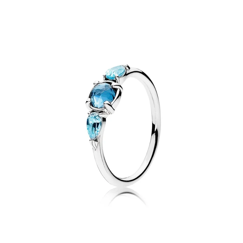 Кольцо с персиковым сердечком с логотипом LR из стерлингового Серебра 925 пробы, Модное Очаровательное кольцо с разноцветными драгоценными камнями Для женщин, Сапфир для подруги, оптовый подарок - 1