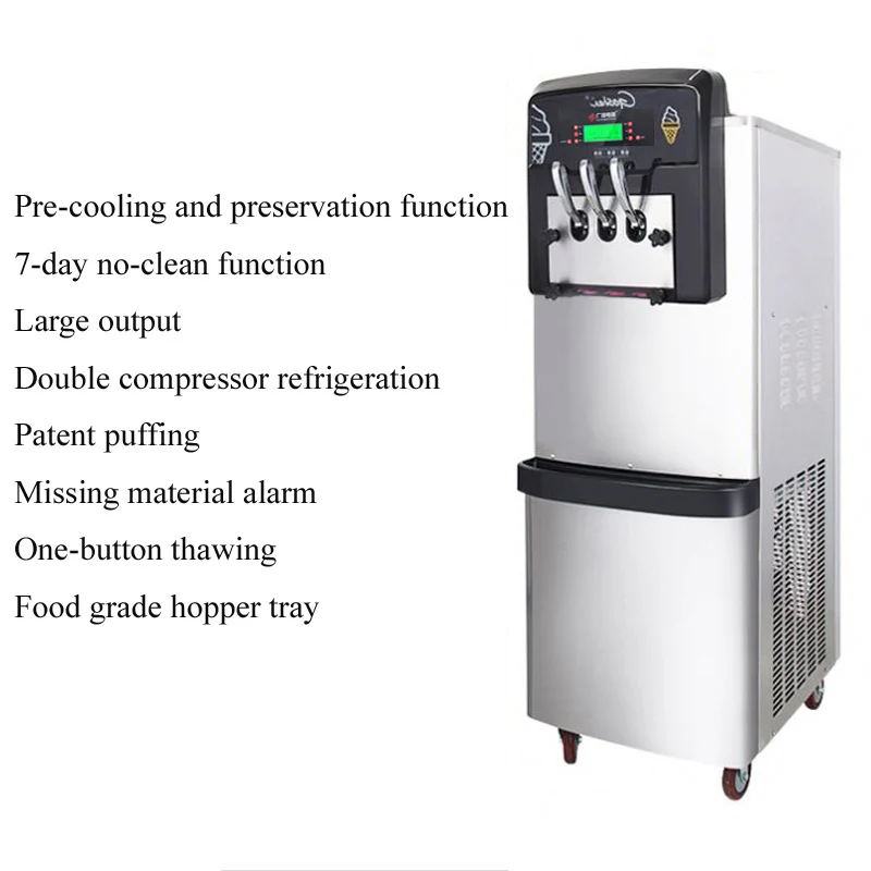 Коммерческий автомат для приготовления мягкого Мороженого, автоматический автомат по продаже Йогуртовых Сладких Рожков 220 В Из Нержавеющей Стали - 2
