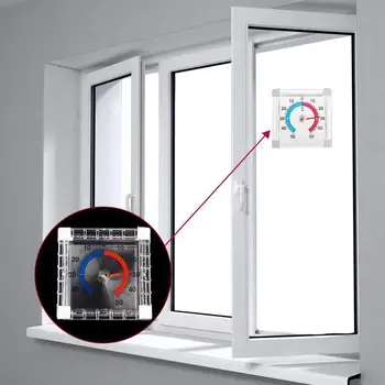 Круглый Пластиковый Дверной и оконный термометр с указателем Типа термометра для наружного использования G6Q3
