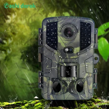 Мини-трейл-камера 16MP 1080P HD Игровая камера Водонепроницаемая камера для охоты на диких животных с широкоугольным объективом 120 и ночным видением