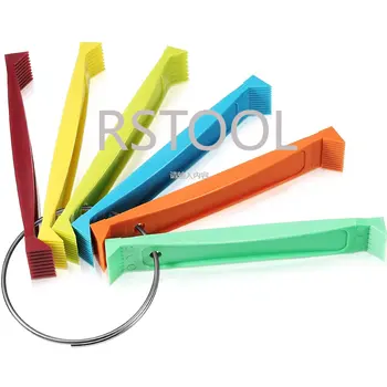 Набор гребней Fcr6, Пластиковая цветная гребенка для ребер радиатора, Выпрямитель, катушка испарителя, конденсатор, Кольцевая ручка с 12 различными расстояниями между ребрами