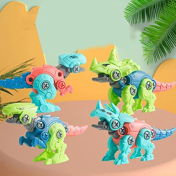 Набор игрушек для мальчиков-динозавров для раннего обучения, завинчивающиеся динозавры юрского периода, детские игрушки разного цвета