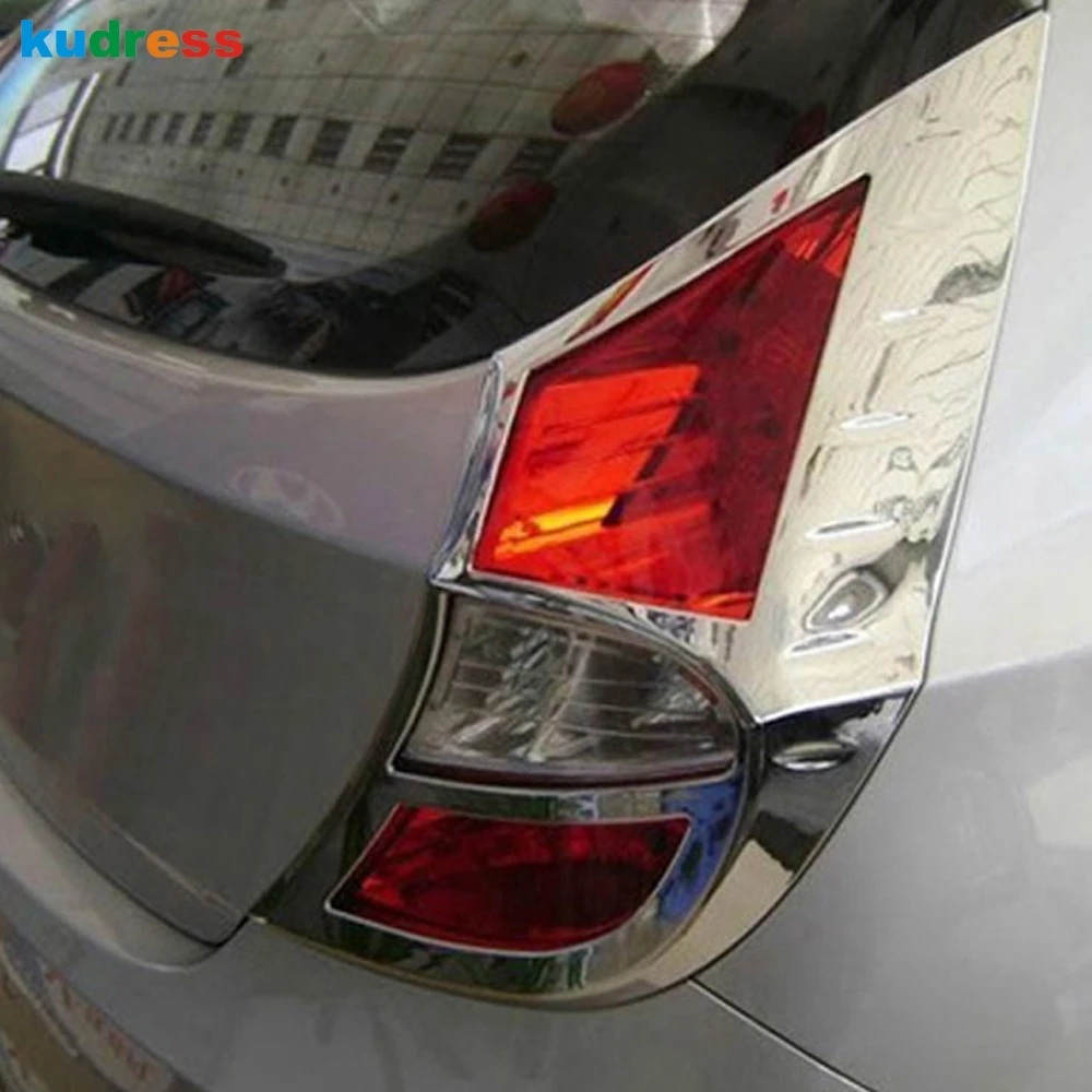 Накладка на крышку фонаря заднего света для хэтчбека Hyundai Accent 2011 2012, Хромированные молдинги для задних фар автомобиля, внешние аксессуары - 1